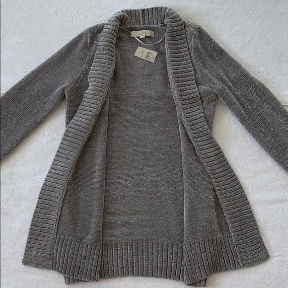 ❌SOLD❌ LOFT Petite Chenille Blouson Open Cardigan - Picture 2 of 7